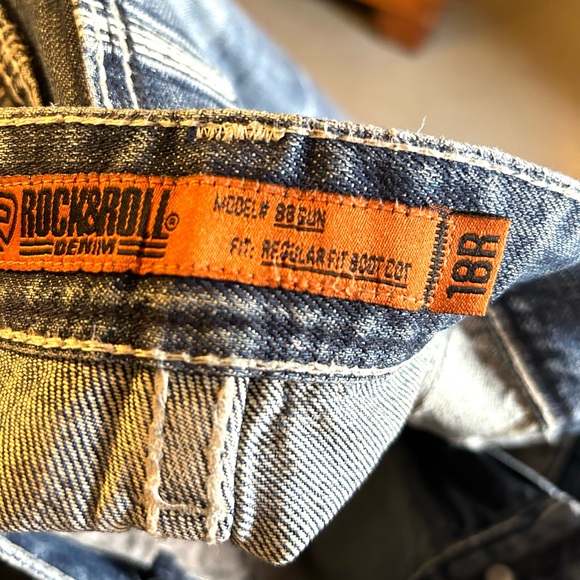 Rock and Roll Regular Fit Bootcut Jeans Size 18 R Or Measures 28x33 Preowned. - Picture 6 of 7